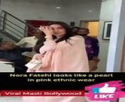 Nora Fatehi looks like a pearl in pink ethnic wear
