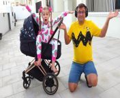 Diana pretended to be baby Oliver. Dad takes care of Diana like a baby. Funny videos for kids