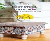 Design with beautiful touches of colors reminiscent of mosaic patterns found in homes along the beautiful Mediterranean coast. &#60;br/&#62;&#60;br/&#62;Full Tutorial ~ https://salvagedinspirations.com/diy-foot-stool-makeover/&#60;br/&#62;&#60;br/&#62;Video Tutorial ~ https://www.youtube.com/watch?v=Zk079dJV2uk