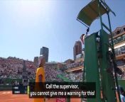 Seventh seed Holger Rune was furious when given a warning for shushing the crowd in the Monte Carlo last eight