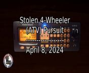 On the evening of April 7th, 2024, sheriff&#39;s deputies in Caldwell Parish, Louisiana were dispatched in reference to an ATV being stolen from a man&#39;s home. The suspect had arrived on, and left, a side-by-side that was also determined to have been stolen from a local business about a week prior.&#60;br/&#62;&#60;br/&#62;In the early morning hours of April 8th, 2024, a deputy observed an ATV matching that description being ridden against traffic on a major highway, and turning onto a gravel road. The deputy attempted a traffic stop, but the suspect - a juvenile - just kept going, ignoring the deputy&#39;s emergency lights and siren. The suspect encountered a train and couldn&#39;t go any farther, so he rode the ATV alongside the tracks on a trail too narrow for a police vehicle to follow.&#60;br/&#62;&#60;br/&#62;Once the train was gone, the suspect rode the other direction along the tracks. Deputies were waiting for him at the next crossing, but apparently the stolen ATV ran out of gas before he got there, so he abandoned the bike and ran into the woods nearby. The suspect was not captured, but the deputies have a strong suspicion of who he might be. The stolen ATV was recovered apparently without any damage.