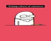 When eating infront of someone