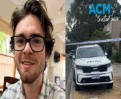 South Australia police believe 21-year-old William Holdback was murdered in a suspected drug deal gone wrong. CCTV footage shows Mr Holdback arriving at the scene where a sedan pulls up and then running away after an alleged heated discussion. Video via AAP.