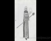 A pencil sketch, of a mage. Drawn by Scott Snider. Uploaded 04-10-2024.