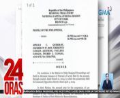 Bukod sa inilabas ng Senado, panibagong warrant of arrest ang kinakaharap ngayon ni Pastor Apollo Quiboloy. Mula naman &#39;yan sa Pasig Regional Trial Court.&#60;br/&#62;&#60;br/&#62;&#60;br/&#62;24 Oras is GMA Network’s flagship newscast, anchored by Mel Tiangco, Vicky Morales and Emil Sumangil. It airs on GMA-7 Mondays to Fridays at 6:30 PM (PHL Time) and on weekends at 5:30 PM. For more videos from 24 Oras, visit http://www.gmanews.tv/24oras.&#60;br/&#62;&#60;br/&#62;#GMAIntegratedNews #KapusoStream&#60;br/&#62;&#60;br/&#62;Breaking news and stories from the Philippines and abroad:&#60;br/&#62;GMA Integrated News Portal: http://www.gmanews.tv&#60;br/&#62;Facebook: http://www.facebook.com/gmanews&#60;br/&#62;TikTok: https://www.tiktok.com/@gmanews&#60;br/&#62;Twitter: http://www.twitter.com/gmanews&#60;br/&#62;Instagram: http://www.instagram.com/gmanews&#60;br/&#62;&#60;br/&#62;GMA Network Kapuso programs on GMA Pinoy TV: https://gmapinoytv.com/subscribe