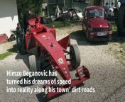 A fan of fast driving, dangerous bends and Michael Schumacher, Bosnian garage owner Himzo Beganovic recently fulfilled a childhood dream by buying a Formula 1 car replica painted in &#92;