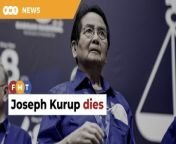 Kurup founded Parti Bersatu Rakyat Sabah, a BN component, in 1994 after splitting with Parti Bersatu Sabah.&#60;br/&#62;&#60;br/&#62;Read More: &#60;br/&#62;https://www.freemalaysiatoday.com/category/nation/2024/04/17/pbrs-founder-joseph-kurup-dies/&#60;br/&#62;&#60;br/&#62;Laporan Lanjut: &#60;br/&#62;https://www.freemalaysiatoday.com/category/bahasa/tempatan/2024/04/17/pengasas-pbrs-joseph-kurup-meninggal-dunia/&#60;br/&#62;&#60;br/&#62;Free Malaysia Today is an independent, bi-lingual news portal with a focus on Malaysian current affairs.&#60;br/&#62;&#60;br/&#62;Subscribe to our channel - http://bit.ly/2Qo08ry&#60;br/&#62;------------------------------------------------------------------------------------------------------------------------------------------------------&#60;br/&#62;Check us out at https://www.freemalaysiatoday.com&#60;br/&#62;Follow FMT on Facebook: https://bit.ly/49JJoo5&#60;br/&#62;Follow FMT on Dailymotion: https://bit.ly/2WGITHM&#60;br/&#62;Follow FMT on X: https://bit.ly/48zARSW &#60;br/&#62;Follow FMT on Instagram: https://bit.ly/48Cq76h&#60;br/&#62;Follow FMT on TikTok : https://bit.ly/3uKuQFp&#60;br/&#62;Follow FMT Berita on TikTok: https://bit.ly/48vpnQG &#60;br/&#62;Follow FMT Telegram - https://bit.ly/42VyzMX&#60;br/&#62;Follow FMT LinkedIn - https://bit.ly/42YytEb&#60;br/&#62;Follow FMT Lifestyle on Instagram: https://bit.ly/42WrsUj&#60;br/&#62;Follow FMT on WhatsApp: https://bit.ly/49GMbxW &#60;br/&#62;------------------------------------------------------------------------------------------------------------------------------------------------------&#60;br/&#62;Download FMT News App:&#60;br/&#62;Google Play – http://bit.ly/2YSuV46&#60;br/&#62;App Store – https://apple.co/2HNH7gZ&#60;br/&#62;Huawei AppGallery - https://bit.ly/2D2OpNP&#60;br/&#62;&#60;br/&#62;#FMTNews #JosephKurup #PBRS #Dies