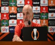 Roma v AC Milan, Europa League 2023\ 24: the pre-match press conference from boob press job video
