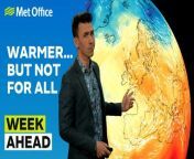 This is the Met Office UK Weather forecast for the week ahead 29/04/2024.&#60;br/&#62; &#60;br/&#62;As winds change direction this week, warmer air will arrived in many places. Not everywhere will be warm, however. And not everywhere will be dry and sunny... Bringing you this weekend’s weather forecast is Aidan McGivern.&#60;br/&#62; &#60;br/&#62;We are the Met Office, the UK’s national weather service, and every day of the week we bring you a morning weather forecast and an afternoon weather forecast so that wherever you are in the UK we have you covered.&#60;br/&#62; &#60;br/&#62;Forecast and any weather warnings are accurate at time of recording. To ensure you have the most up to date weather information, check the hourly forecast and live warnings on the Met Office website or app.&#60;br/&#62;