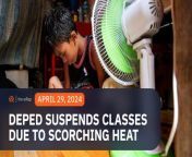 The Education department suspends in-person classes in all public schools in the Philippines from April 29 to 30, due to extreme heat and a planned nationwide transportation strike.&#60;br/&#62;&#60;br/&#62;Full story: https://www.rappler.com/philippines/department-education-suspends-in-person-classes-extreme-heat-april-29-30-2024/