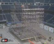 Bernabéu preparing the stage for Taylor Swift from bangla nud dance on stage