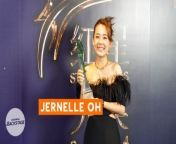 Jernelle Oh clinches her first Star Awards trophy in the Most Popular Rising Stars category with Ayden Sng and Zhang Zetong. She shares with us her mother&#39;s condition for her to work in the showbiz industry.