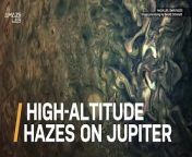 NASA says scientists don&#39;t yet know exactly what these hazes are made of or how they form. The Juno spacecraft image was processed by citizen scientist Gerald Eichstädt.