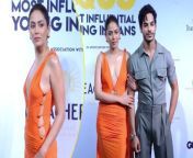 Mira Rajput steals hearts as she elegantly links arms with Ishaan Khatter on the red carpet of a GQ event.