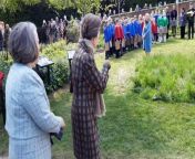 Princess Anne greeted by singing children and smiling faces in visit to Ellesmere's Cremorne Gardens from smile pov blowjob