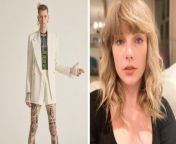 Rapper Machine Gun Kelly reacts positively when he was asked 3 mean things about singer Taylor Swift.