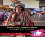 Hina Khan looks simple snapped at Airport
