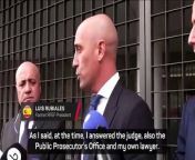 Luis Rubiales insisted he was innocent after leaving court after testifying as a suspect in a corruption probe