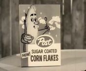1950s Post Sugar coated corn flakes TV commercial&#60;br/&#62;&#60;br/&#62;PLEASE click on the FOLLOW button - THANK YOU!&#60;br/&#62;&#60;br/&#62;You might enjoy my still photo gallery, which is made up of POP CULTURE images, that I personally created. I receive a token amount of money per 5 second viewing of an individual large photo - Thank you.&#60;br/&#62;Please check it out at CLICK A SNAP . com&#60;br/&#62;https://www.clickasnap.com/profile/TVToyMemories