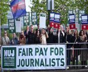 Union ‘optimistic’ as STV staff go on strike for second time in pay dispute&#60;br/&#62;NUJ members at STV are seeking a 6% pay rise.&#60;br/&#62;&#60;br/&#62;More talks with management are expected after STV journalists walked out on strike for a second time in a dispute over pay, a union organiser has said.&#60;br/&#62;&#60;br/&#62;The National Union of Journalists (NUJ) is seeking a 6% pay rise for members at broadcaster STV to “keep pace with inflation” during the cost-of-living crisis.&#60;br/&#62;&#60;br/&#62;NUJ representatives and staff attended the STV annual general meeting (AGM) in Glasgow on Wednesday where they put questions about the dispute to the board.&#60;br/&#62;&#60;br/&#62;Nick McGowan-Lowe, NUJ national organiser for Scotland, said they are optimistic the industrial action and attendance at the AGM has “had the desired effect” and said that more talks with management are now planned.&#60;br/&#62;&#60;br/&#62;The action by NUJ members at STV across Scotland will disrupt news programming on Wednesday, with the flagship STV News At Six programme due to be replaced by Sean’s Scotland, and network show Peston aired in place of Scotland Tonight.&#60;br/&#62;&#60;br/&#62;Mr McGowan-Lowe said there was a “strong” presence on the picket line in Glasgow, where staff were joined by colleagues who had travelled from Dundee and Edinburgh.&#60;br/&#62;&#60;br/&#62;He said: “We put questions to the board about the dispute highlighting that, and as a result both the chair and the chief executive have committed to get back into talks as soon as possible.&#60;br/&#62;&#60;br/&#62;“At the moment the next step is more talks to moving towards a resolution so we remain optimistic that today’s strike action and attendance at the AGM has had the desired effect.&#60;br/&#62;&#60;br/&#62;“I really think we showed our strength today and I’m hoping that management at STV have understood that they need to take control of this dispute and sit round the table to work out an agreement.”&#60;br/&#62;&#60;br/&#62;The strike comes after union members walked out for 24 hours on March 28 and the latest pay offer put forward by the company was rejected by staff.&#60;br/&#62;NUJ members at STV around the country including Inverness, Aberdeen, Edinburgh, Dundee and Glasgow walked out for 24 hours on Wednesday.&#60;br/&#62;&#60;br/&#62;On the picket line in Glasgow they held banners calling for “Fair pay for journalists” and “Fair pay now”.&#60;br/&#62;&#60;br/&#62;An STV spokesperson said: “STV has always been open to dialogue and today both our chair and chief executive reiterated the company’s willingness to continue discussions and hope for a swift resolution.”&#60;br/&#62;&#60;br/&#62;The company added: “We’re disappointed that following discussions and an enhanced offer being made, members of the NUJ have decided to proceed with strike action on May 1.&#60;br/&#62;&#60;br/&#62;“We understand that almost half of NUJ members voted to accept the enhanced offer, which included a bonus payment for all STV staff.&#60;br/&#62;&#60;br/&#62;“We remain open to further dialogue but the NUJ’s claim for an above inflation pay increase of 6% – nearly twice the current level of inflation – is unrealistic and unaffordable. We have made clear that we will not agree a separate deal for NUJ members in excess of the award for all colleagues; and we mainta