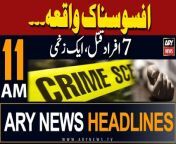 ARY News 11 AM Headlines 9th May 2024 &#124; Crime Report