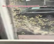 A person was filming smoke rising out of a manhole. They were discussing the reason behind the smoke and how the car that was parked nearby should be moved. Suddenly, there was an explosion which startled the people and the camera tumbled.