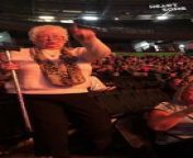 Witness a moment of pure ageless spirit as an older lady showing her dance moves and grooves to **Miley Cyrus&#39; hit song &#92;
